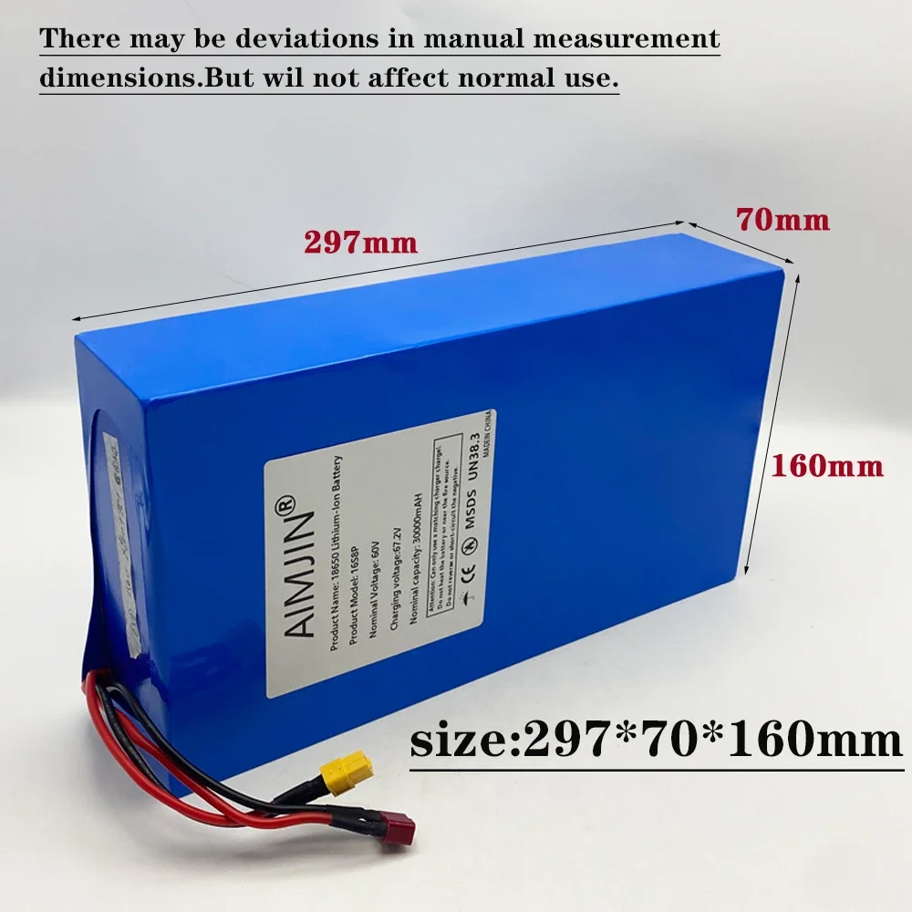 1000-3000W high-power 60V 30Ah - 60V 30Ah Electric Scooter Battery recension och pris