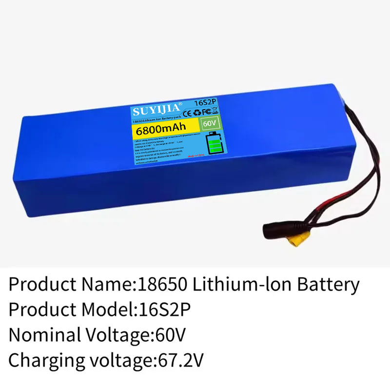 16S2P Lithium Battery Pack, 60 - 60V 30Ah Electric Scooter Battery recension och pris